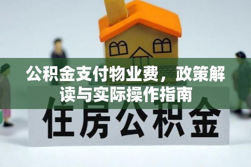集安公积金支付物业费，政策解读与实际操作指南