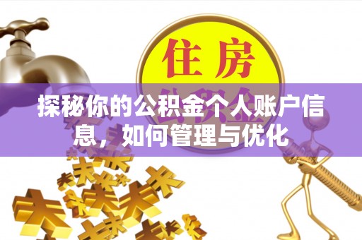 集安探秘你的公积金个人账户信息，如何管理与优化