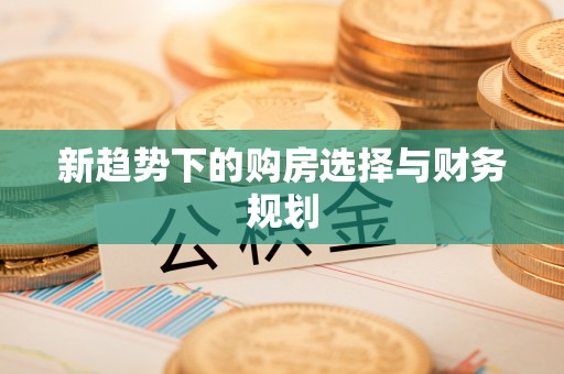 集安新趋势下的购房选择与财务规划