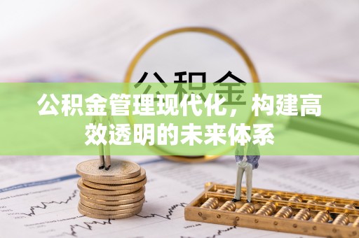 集安公积金管理现代化，构建高效透明的未来体系