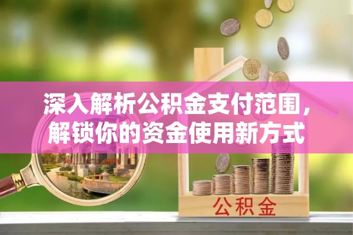 集安深入解析公积金支付范围，解锁你的资金使用新方式
