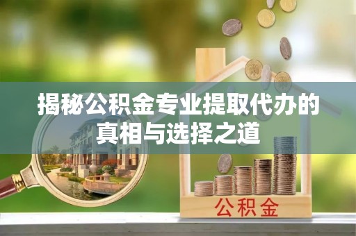 集安揭秘公积金专业提取代办的真相与选择之道