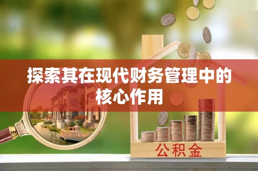 集安探索其在现代财务管理中的核心作用