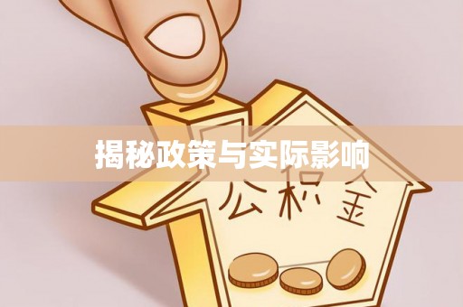 集安揭秘政策与实际影响