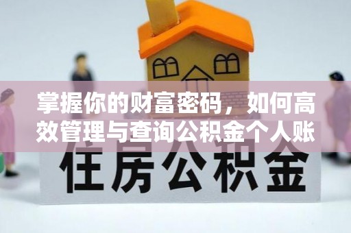 集安掌握你的财富密码，如何高效管理与查询公积金个人账户信息