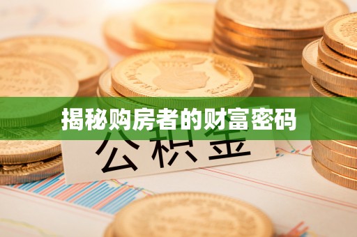 集安揭秘购房者的财富密码