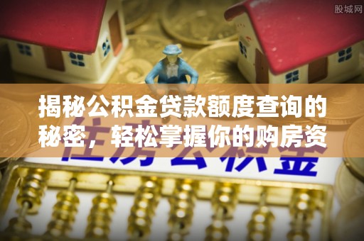 集安揭秘公积金贷款额度查询的秘密，轻松掌握你的购房资金